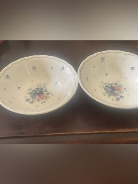 Nikko Ceramics Floral Bowl - Blue and Pink Accents